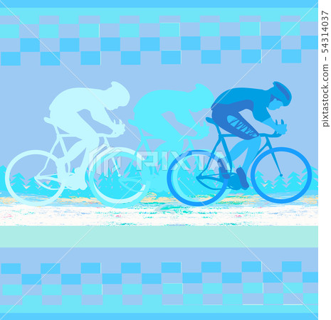 Peleton Cycle race - abstract card 54314037