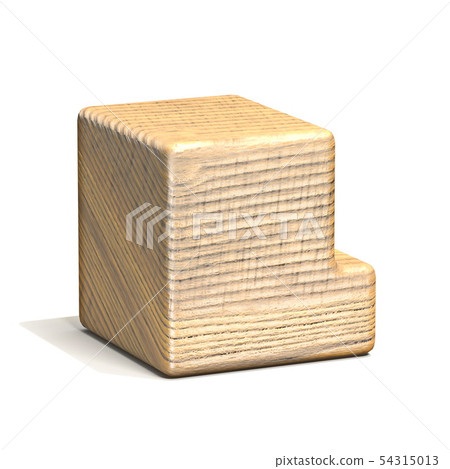 Solid wooden cube font Letter L 3D Solid wooden cube font Letter L 3D 54315013