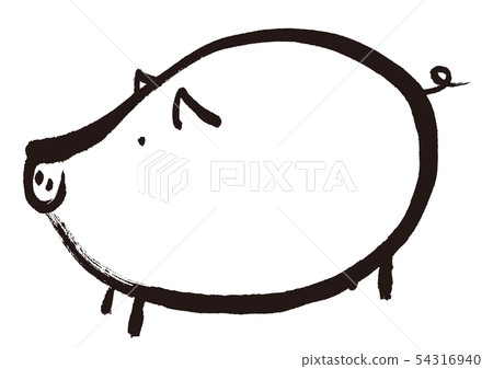 Pig watercolor 54316940