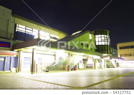 Akishima Station North Exit at night Akishima Station North Exit at night 54317752