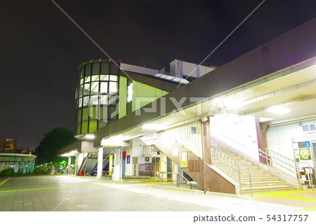 Akishima Station North Exit at night Akishima Station North Exit at night 54317757
