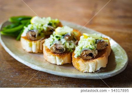 Oil sardine bruschetta Oil sardine bruschetta 54317895