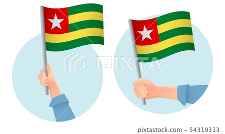 Togo flag in hand icon Togo flag in hand icon 54319313
