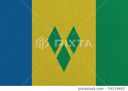 Saint Vincent and the Grenadines fabric flag 54319492