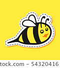 Bee sticker cartoon 54320416