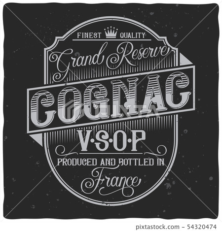 Vintage label design with lettering composition Vintage label design with lettering composition 54320474