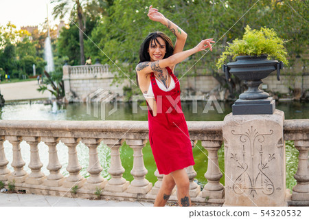 Ladyboy tattooed transgender model is dancing... - Stock Photo [54320532] - PIXTA