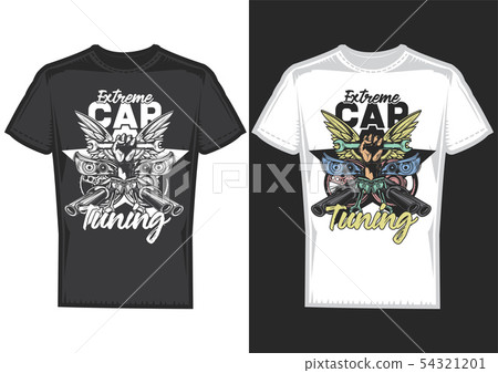illustration of car tuning on dusty background. 54321201