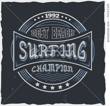 Vintage label design with lettering composition Vintage label design with lettering composition 54321585