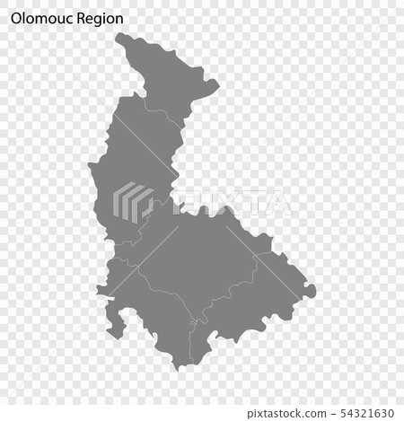 High quality map is a region of Czech republic 54321630