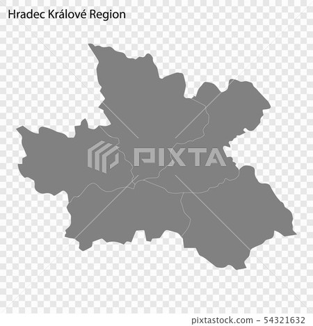 High quality map is a region of Czech republic 54321632