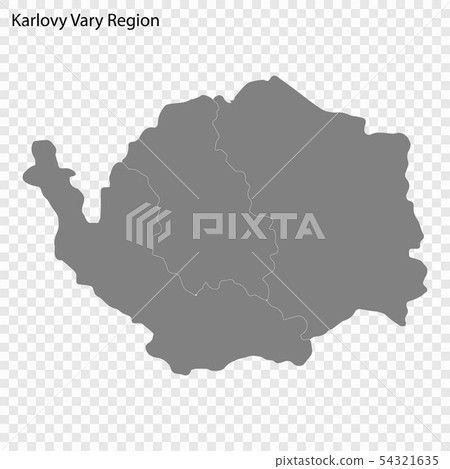 High quality map is a region of Czech republic 54321635