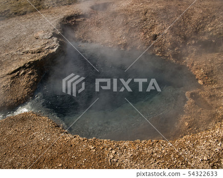 Boiling thermal spring near Reykjadalur in Iceland 54322633