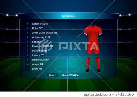 Football scoreboard broadcast graphic template Football scoreboard broadcast graphic template 54323160