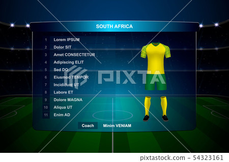 Football scoreboard broadcast graphic template Football scoreboard broadcast graphic template 54323161