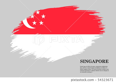 Brush stroke flag . Vector illustration - Stock Illustration [54323671 ...