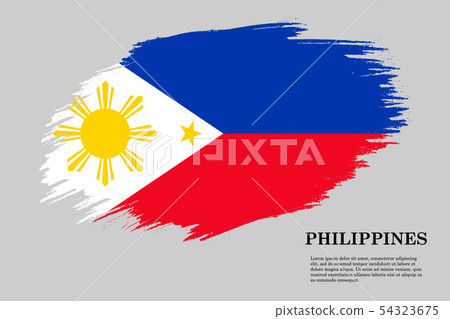 Brush stroke flag . Vector illustration - Stock Illustration [54323675 ...