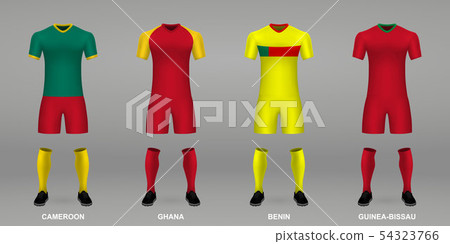 Set of realistic football kits, Set of realistic football kits, 54323766