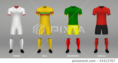 Set of realistic football kits, Set of realistic football kits, 54323767