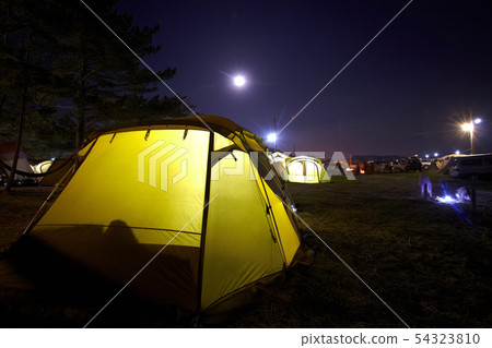 露營,背包旅行,露營,夜空, 露營,背包旅行,露營,夜空, 54323810