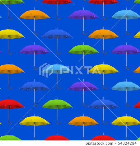 Realistic Detailed 3d Color Blank Umbrella... - Stock Illustration ...