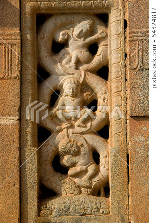 Sculpture on Window Pane of Temple Sculpture on Window Pane of Temple 54324812