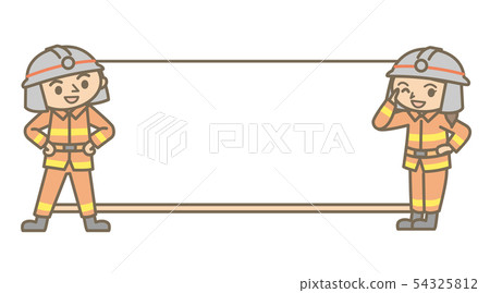 白板標題背消防員 54325812