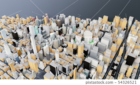 3D futuristic city architecture 54326521