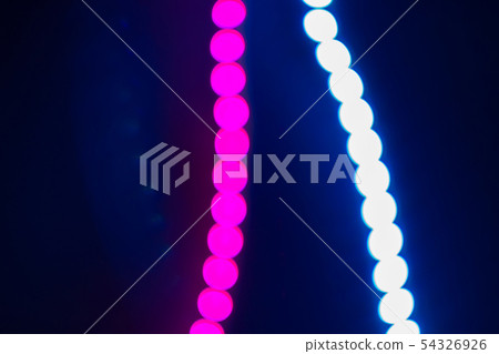 Pink and blue blurry neon led strip lights on 54326926