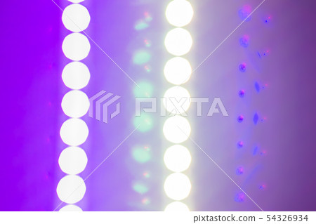 Abstract violet background of blurred led strip 54326934