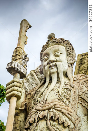 Chinese Guard statue in Wat Pho, Bangkok, Thailand Chinese Guard statue in Wat Pho, Bangkok, Thailand 54327851