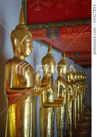 Buddha statues in Wat Pho, Bangkok, Thailand 54327853