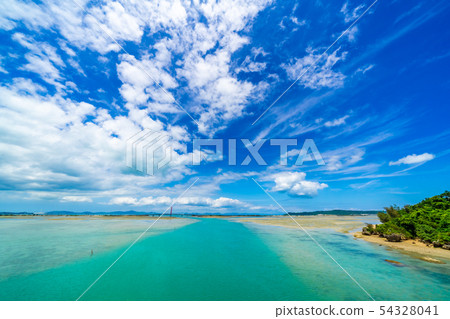 Okinawa Sea and Aya Bridge 54328041