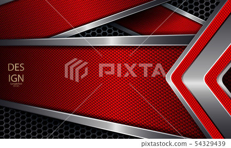 Abstract red textural design with a mesh frame and a metallic hue arrow Abstract red textural design with a mesh frame and a metallic hue arrow 54329439