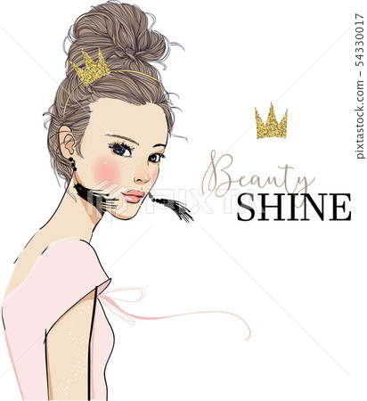 portrait of young woman portrait with crown 54330017