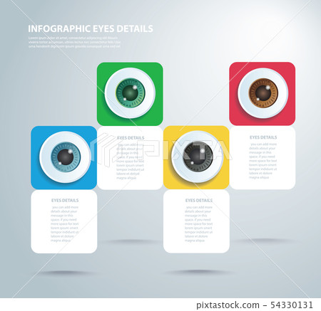 eyes color infographic. Vector template eyes color infographic. Vector template 54330131