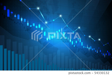 Financial stock market graph on stock market. Financial stock market graph on stock market. 54330132