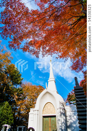 色的葉子Takaoyama Yakuin Stupa Stupa在東京 色的葉子Takaoyama Yakuin Stupa Stupa在東京 54330325
