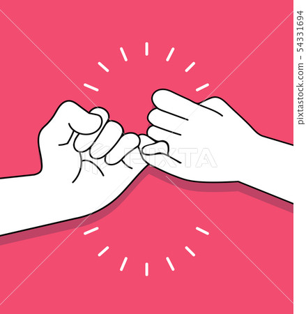 hands making  promise vector concept 54331694