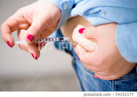 Diabetes dependent female doing human insulin Diabetes dependent female doing human insulin 54332177