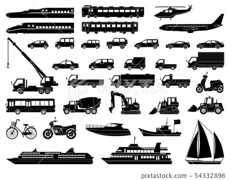Vehicles icon set 54332896