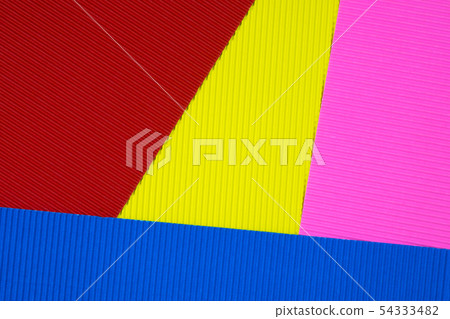 Multi coloured corrugated paper texture, use for 54333482