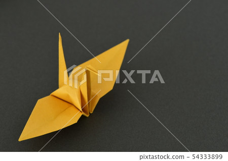 紙起重機，origami背景灰色 54333899