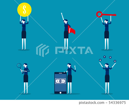 Business people express various character. Concept 54336975