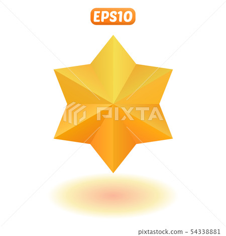 Bright gold star 54338881