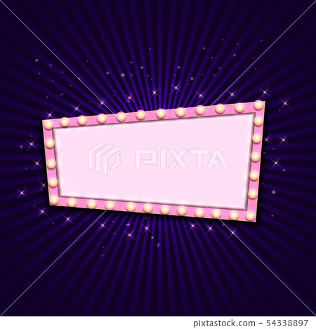 Vintage 3d light retro frame. Vector Illustration Vintage 3d light retro frame. Vector Illustration 54338897