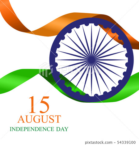15th August India Independence Day celebration background. Vector Illustration 54339100