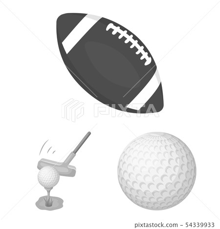 Isolated object of ball and soccer symbol. Collection of ball and basketball stock symbol for web. 54339933