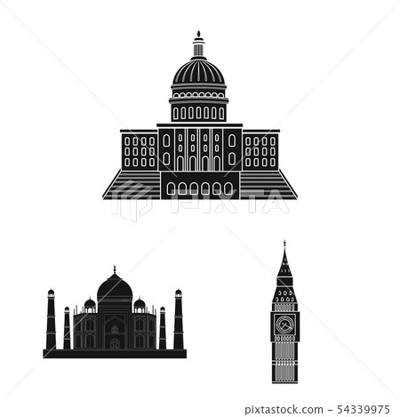 Isolated object of building and city logo. Collection of building and business vector icon for stock Isolated object of building and city logo. Collection of building and business vector icon for stock 54339975