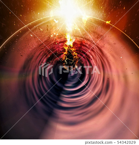 Abstract planet covered with cloud swirls Abstract planet covered with cloud swirls 54342029